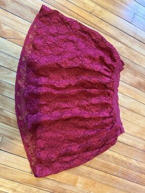Old Navy Burgundy Lace Skater Skirt